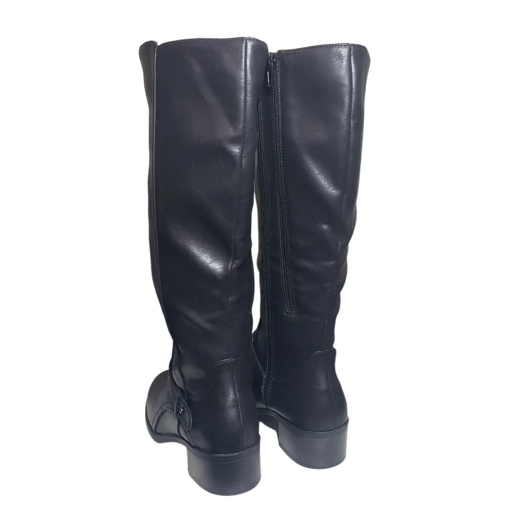 Easy Street Jewel Black Riding Boots Sz 9.5M